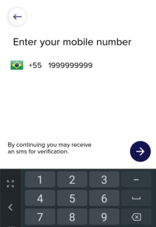 tela do app kartero de validação de dispositivo